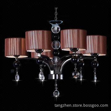 European simple chandelier and crystal candle pendant lamp, 110 to 220V voltage